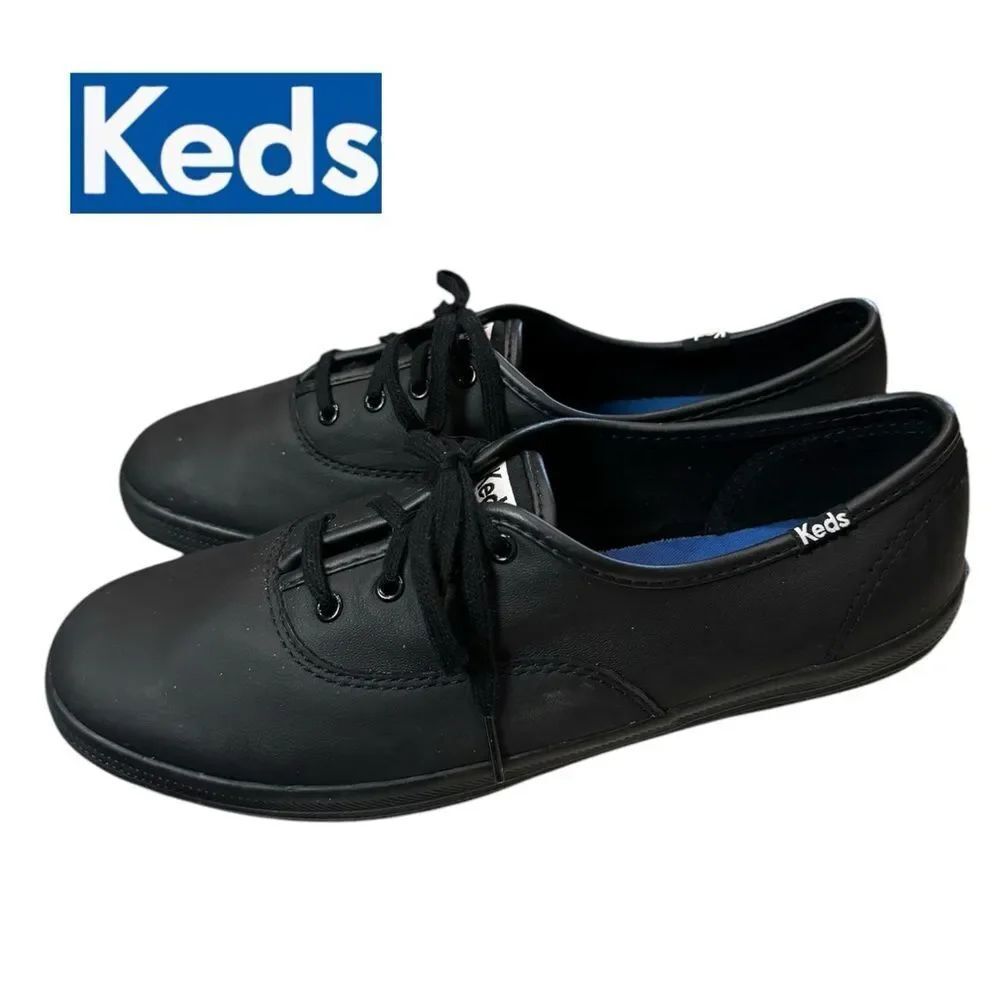 New Keds Champion Oxford Black Women's Lace-up Sneakers 8.5 8.5W